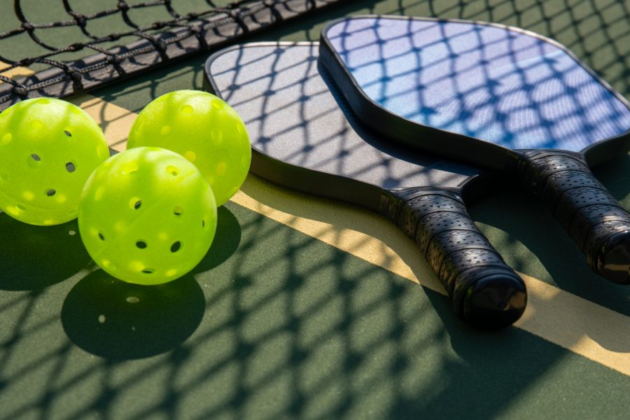 Picklelball paddles and balls