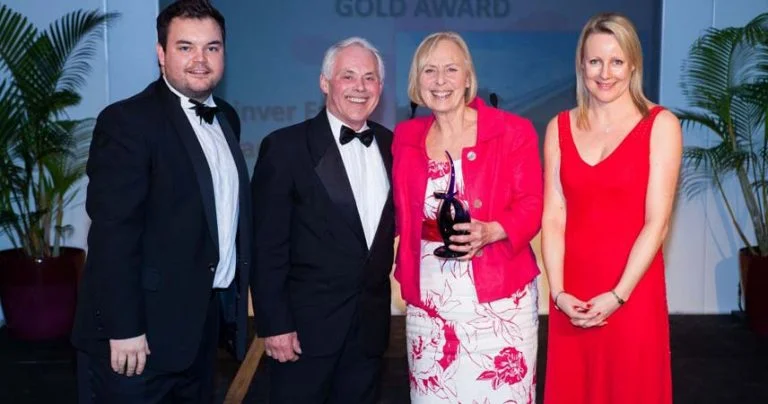 Bosinver celebrating winning gold at South West Tourism Awards 2012-2013