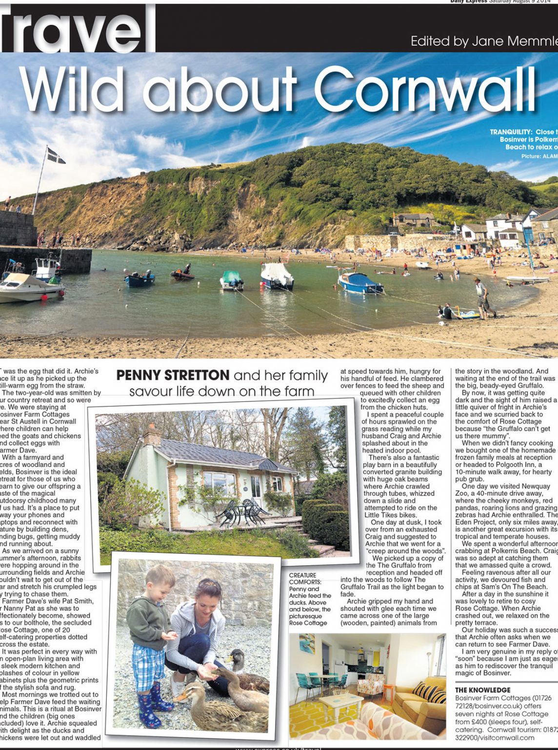 Cut out from Cornwall Life magazine.
