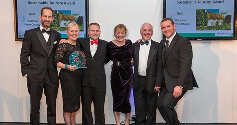 The Bosinver team at Cornwall Tourism Awards with Phil Vickery.