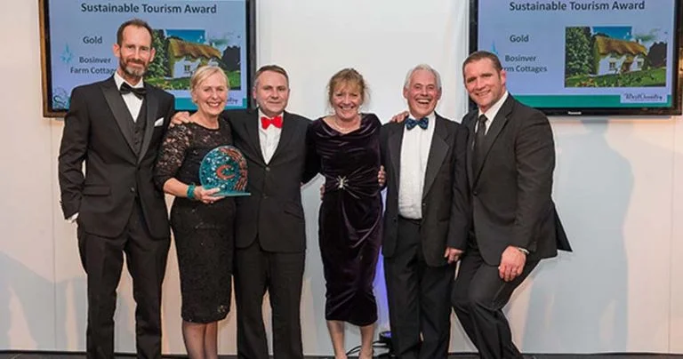 The Bosinver team at Cornwall Tourism Awards with Phil Vickery.