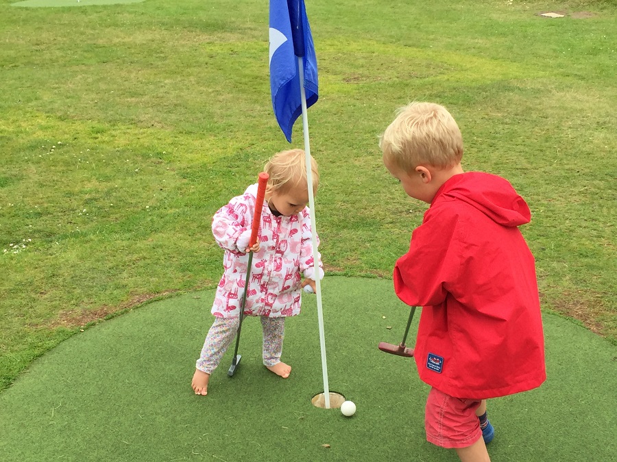 Mini golf at Lappa Valley is a big hit with preschool age children