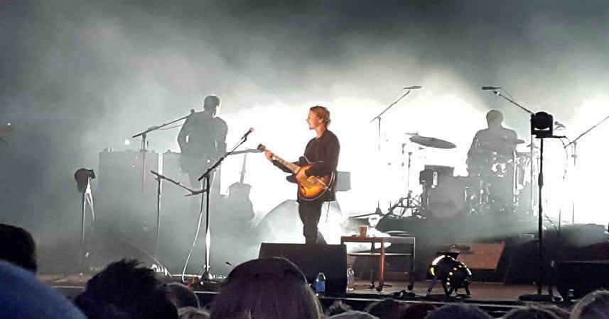 Musician Ben Howard performing at the Eden Project.