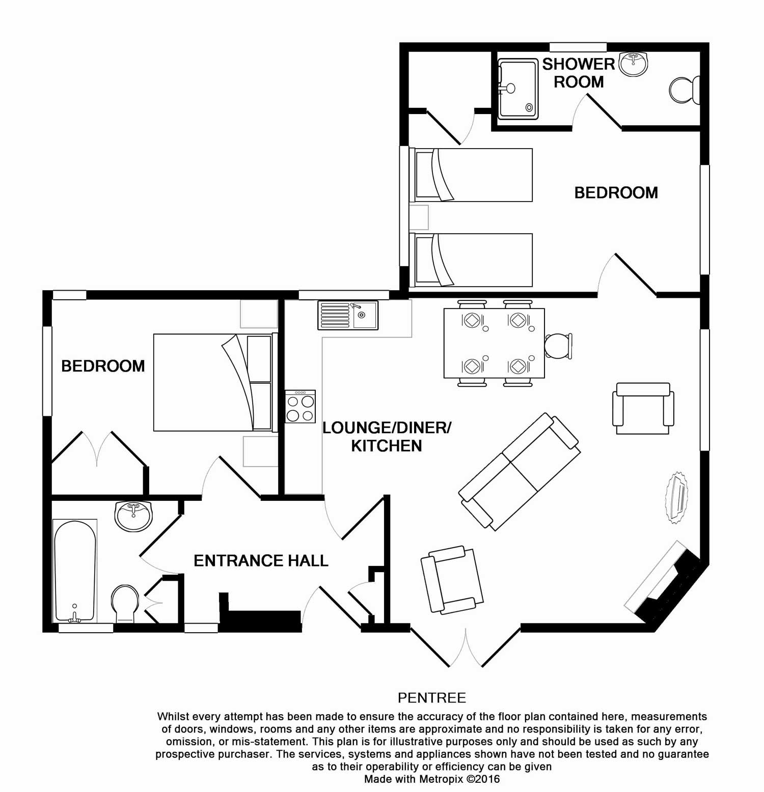 Pentree Floor Plan Luxury Self Catering Holiday Cottages