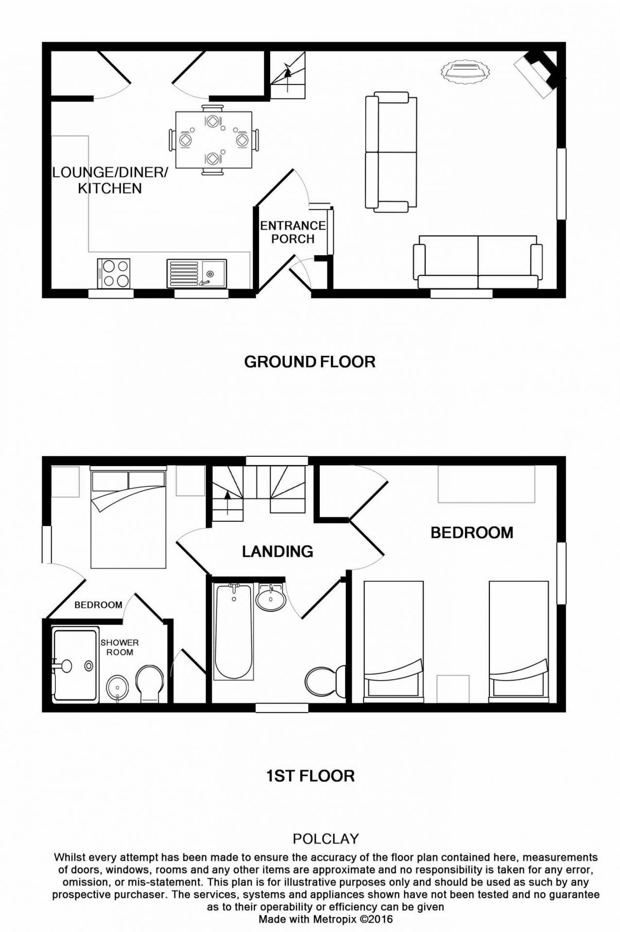 Polclay Floor Plan Luxury Self Catering Holiday Cottages