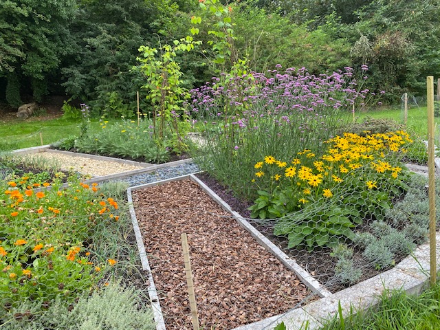 A photo of our pollenator garden at Bosinver