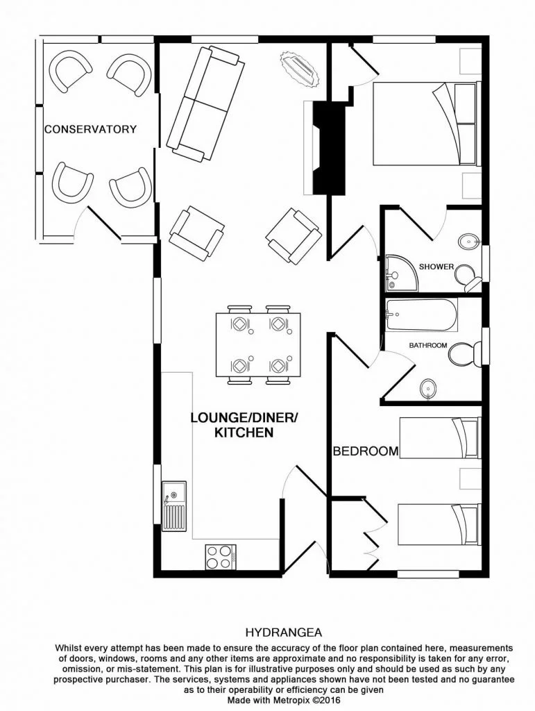 Detailed drawing of the floorplan at Hydrangea at Bosinver.