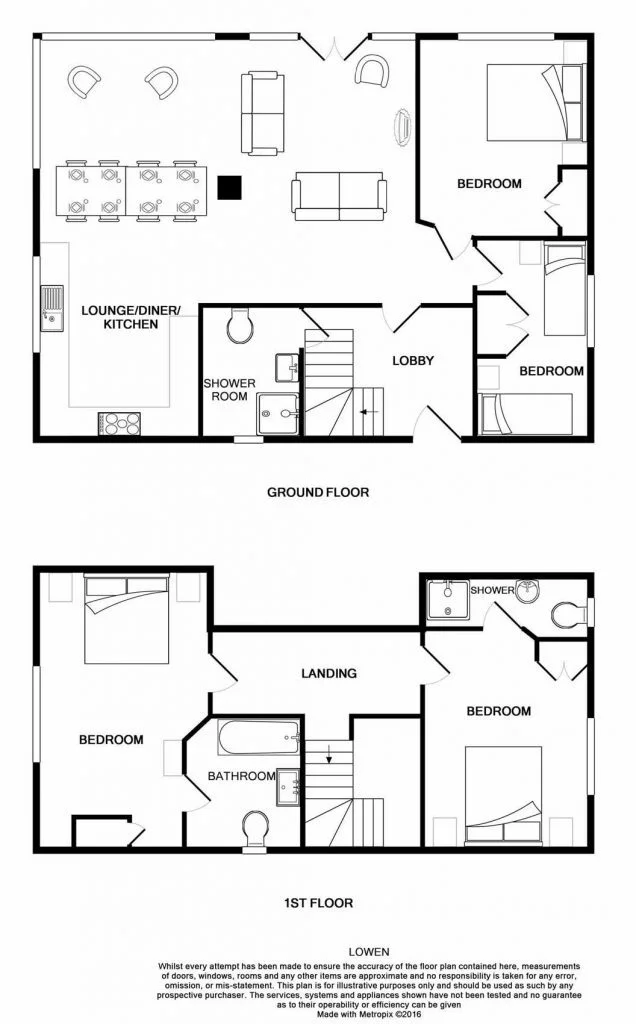 Detailed drawing of the floorplan at Lowen at Bosinver.