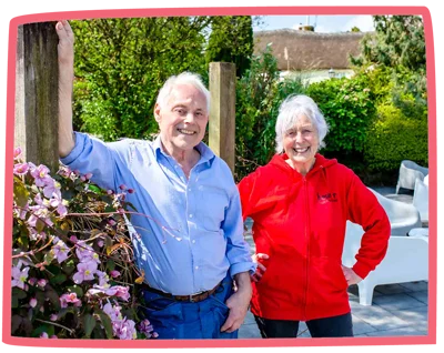 Owners of Bosinver posing for the camera on a sunny day at Bosinver.